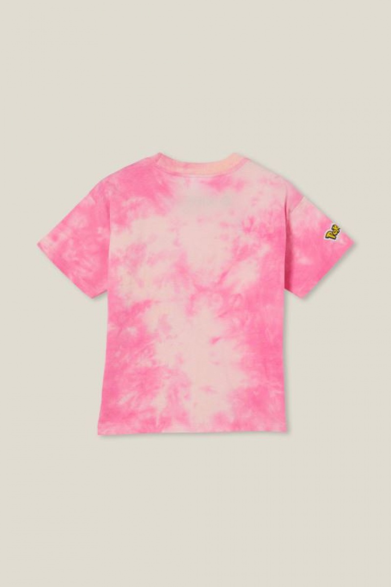 Cotton On License Drop Shoulder Short Sleeve Girls' T Shirts Pink | XSGTGOBMYRG