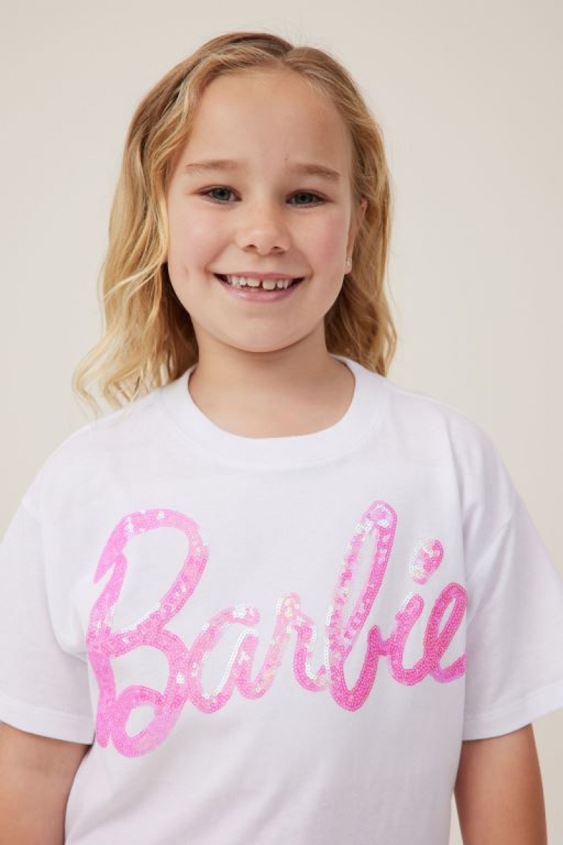 Cotton On License Drop Shoulder Short Sleeve Girls' T Shirts White | PpwS1Ia29yL