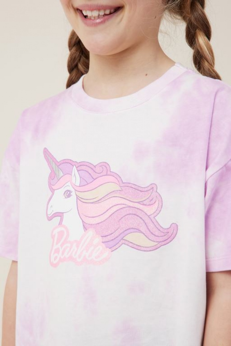 Cotton On License Drop Shoulder Short Sleeve Girls' T Shirts Purple | tkEZFfadNlg