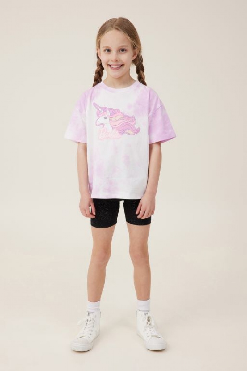 Cotton On License Drop Shoulder Short Sleeve Girls' T Shirts Purple | tkEZFfadNlg
