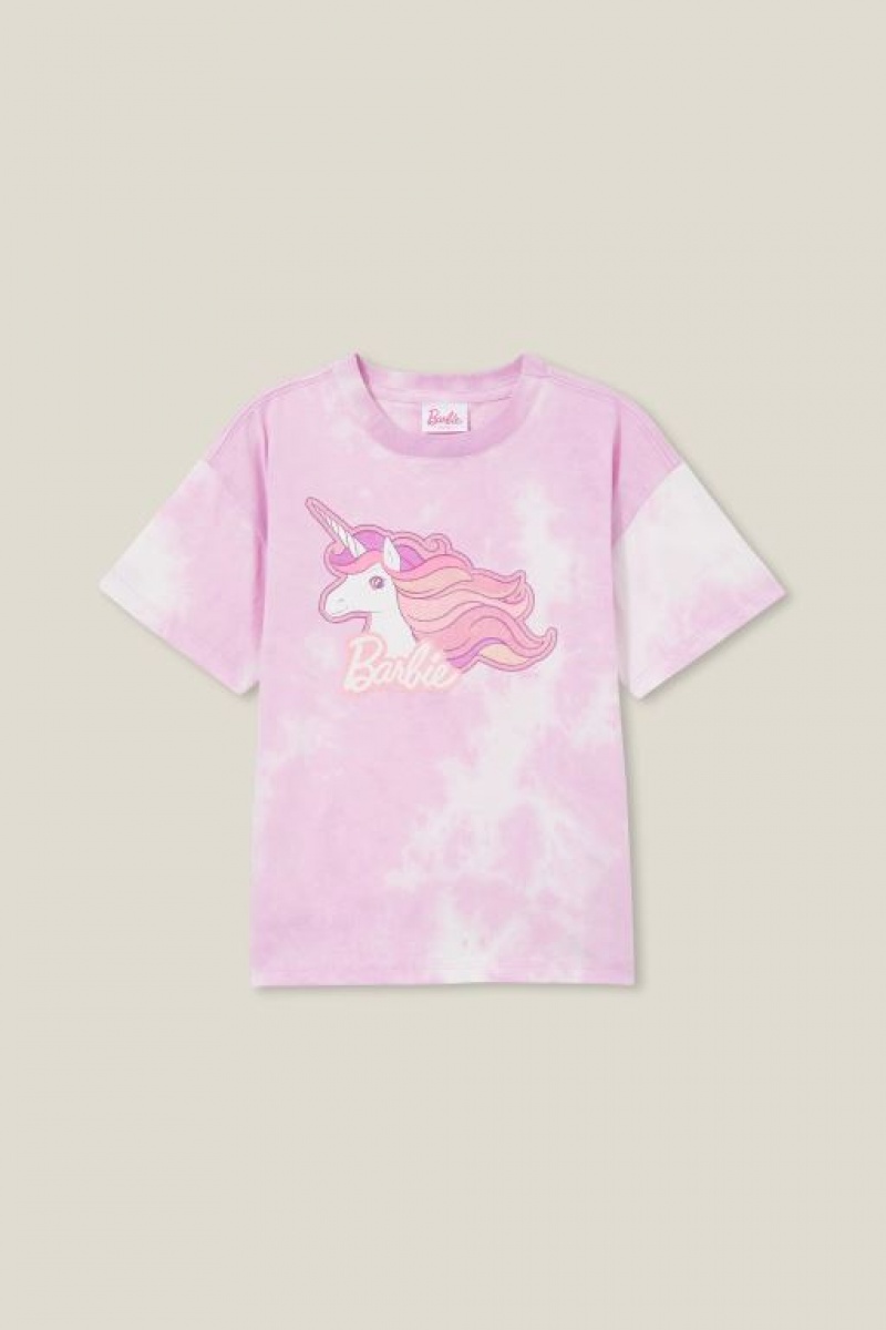 Cotton On License Drop Shoulder Short Sleeve Girls' T Shirts Purple | tkEZFfadNlg