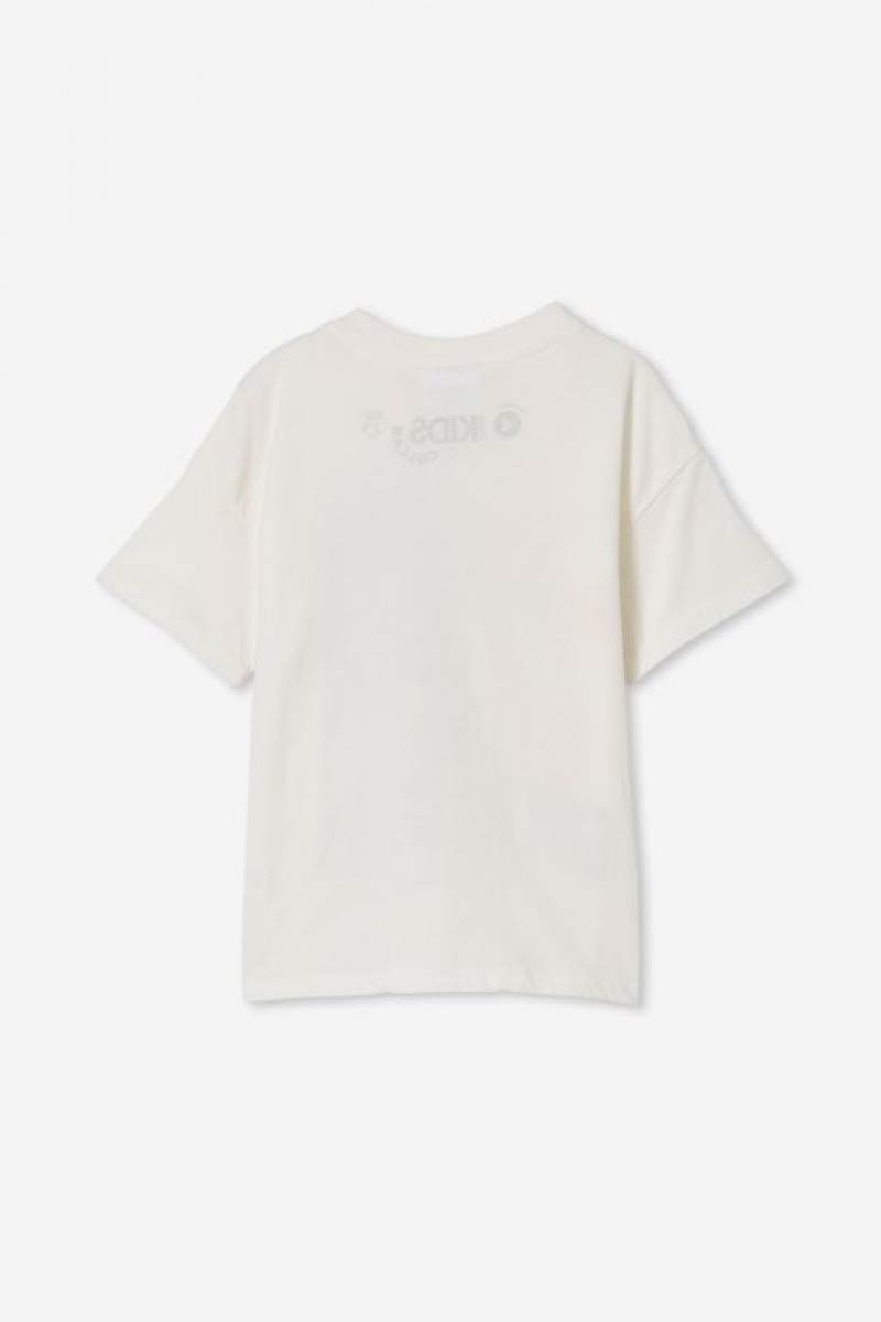 Cotton On License Drop Shoulder Short Sleeve Girls' T Shirts Light Yellow Wash | LTszn2LeAR7