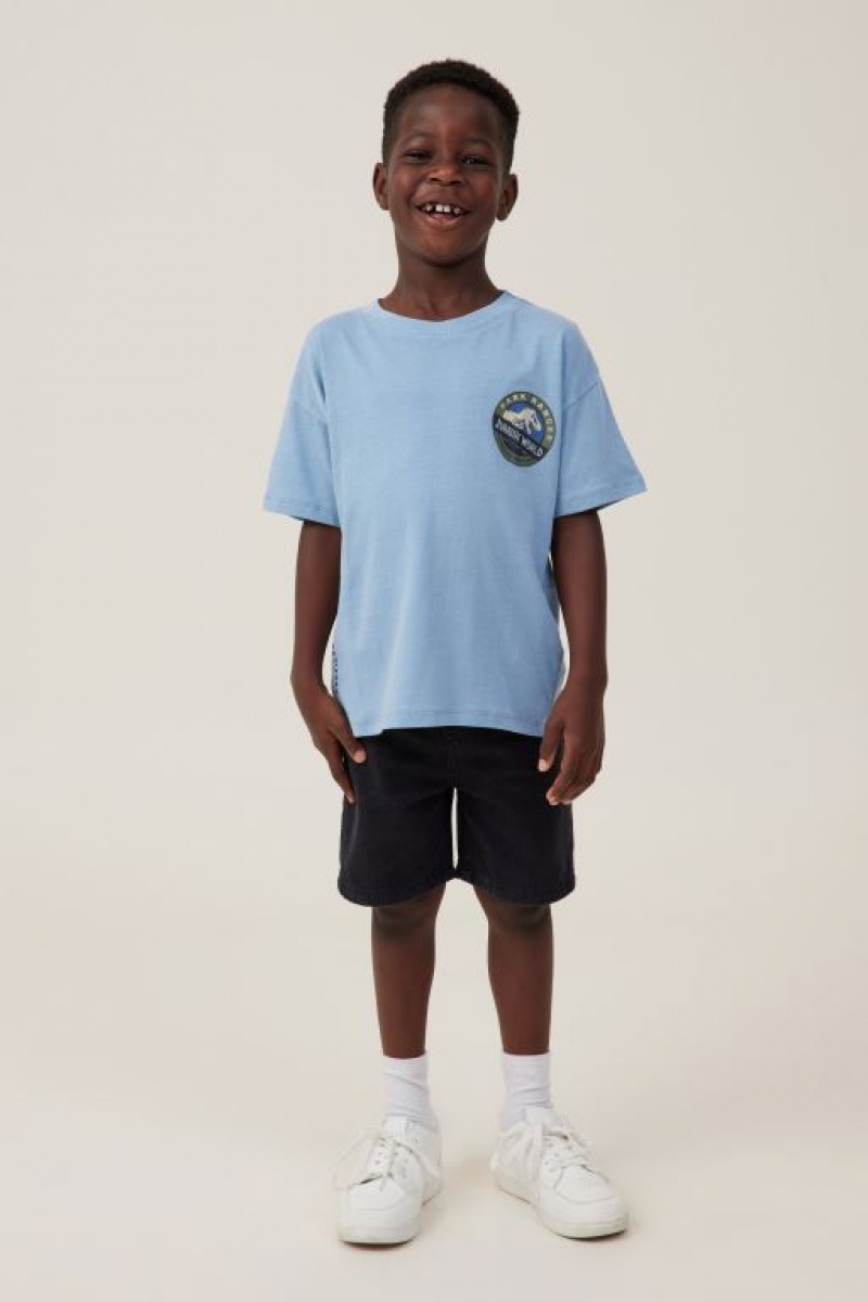 Cotton On License Drop Shoulder Short Sleeve Boys' T Shirts Blue | EzbsBOT5jU2