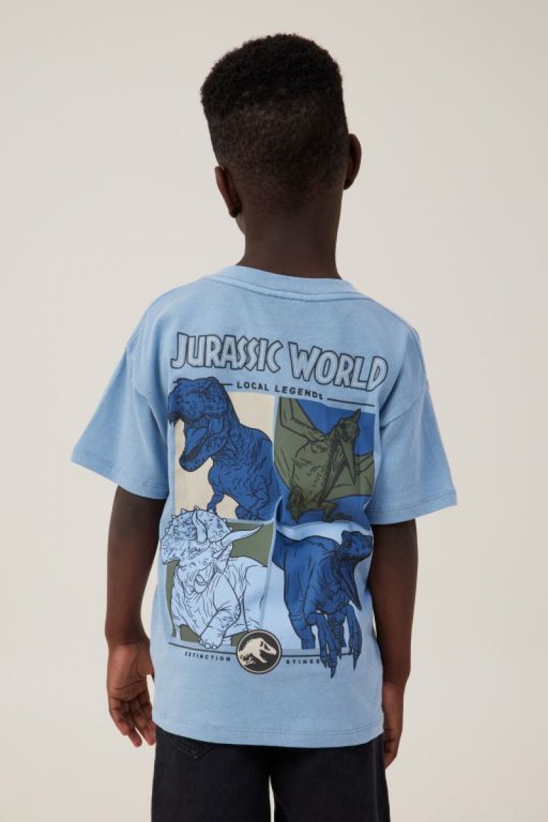 Cotton On License Drop Shoulder Short Sleeve Boys' T Shirts Blue | EzbsBOT5jU2