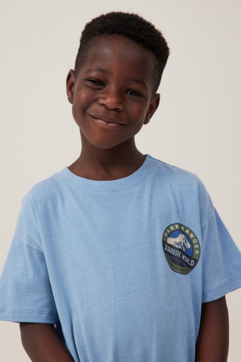 Cotton On License Drop Shoulder Short Sleeve Boys' T Shirts Blue | EzbsBOT5jU2