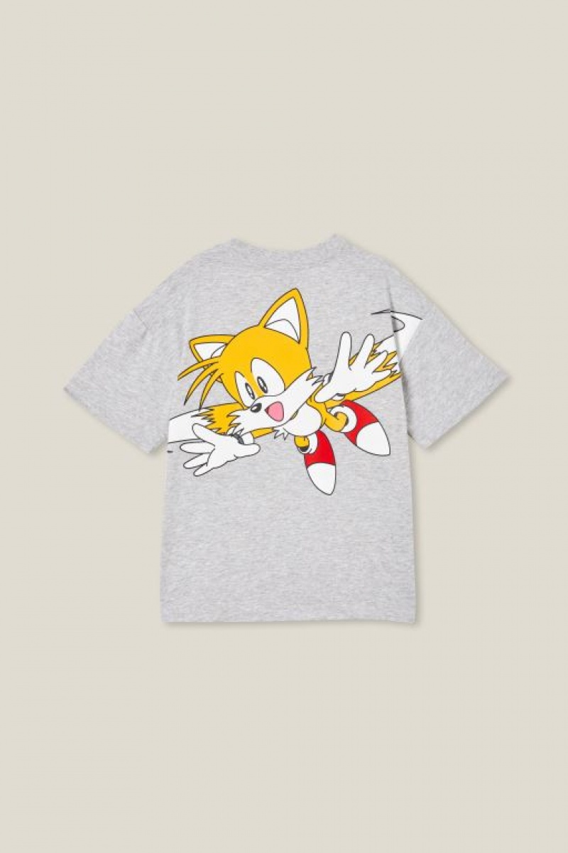 Cotton On License Drop Shoulder Short Sleeve Boys' T Shirts Grey | VHPr6wZ2Fkg