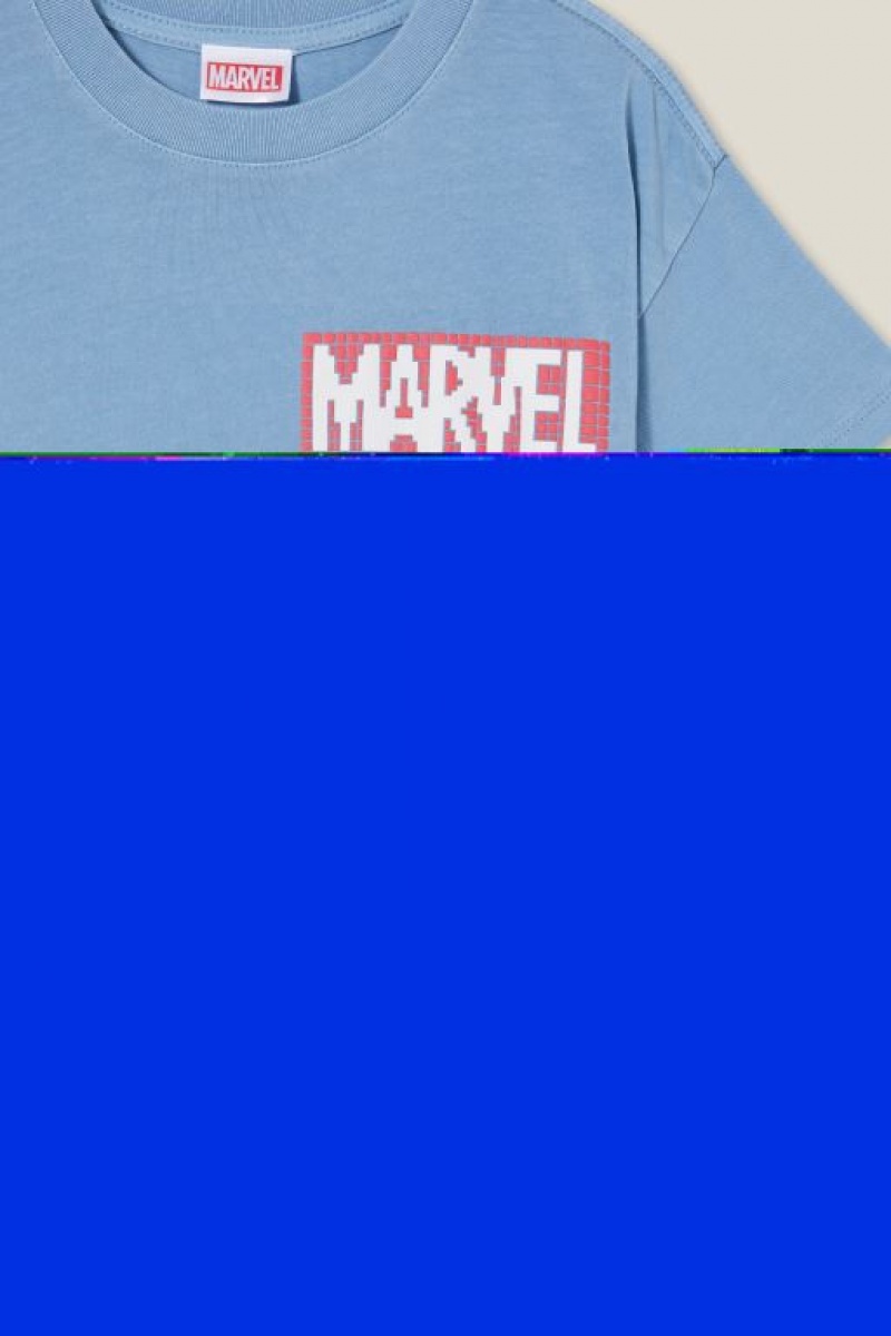 Cotton On License Drop Shoulder Short Sleeve Boys' T Shirts Blue | MblojNzam47