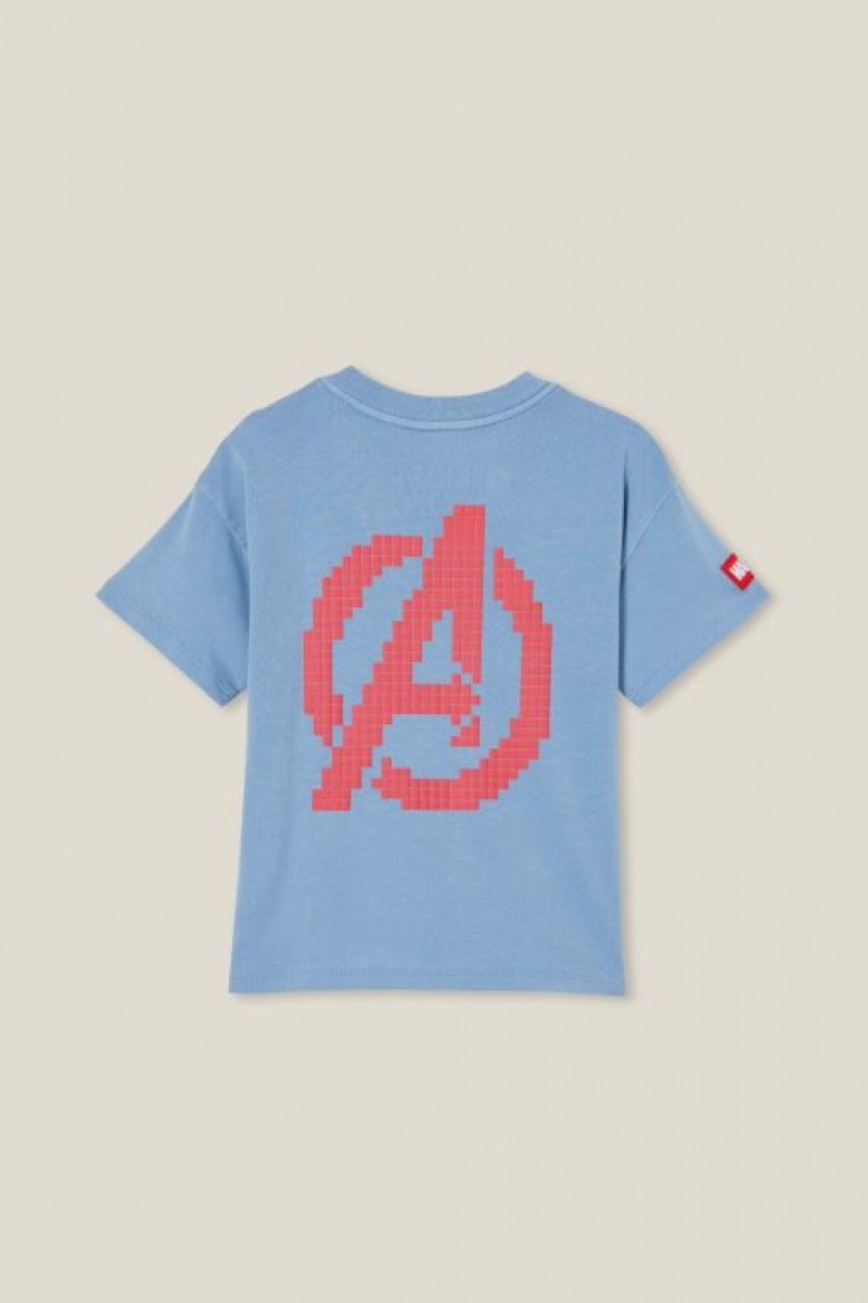 Cotton On License Drop Shoulder Short Sleeve Boys' T Shirts Blue | MblojNzam47