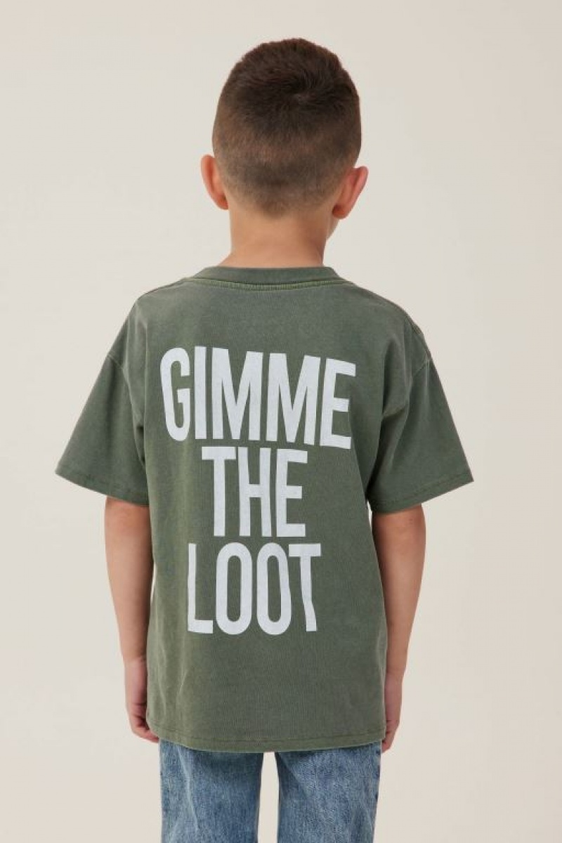 Cotton On License Drop Shoulder Short Sleeve Boys' T Shirts Green | Ayb1HgEahPU