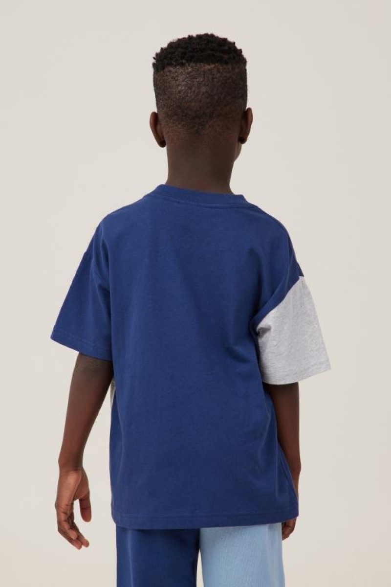 Cotton On License Drop Shoulder Short Sleeve Boys' T Shirts Blue | TfKVmh76wp3