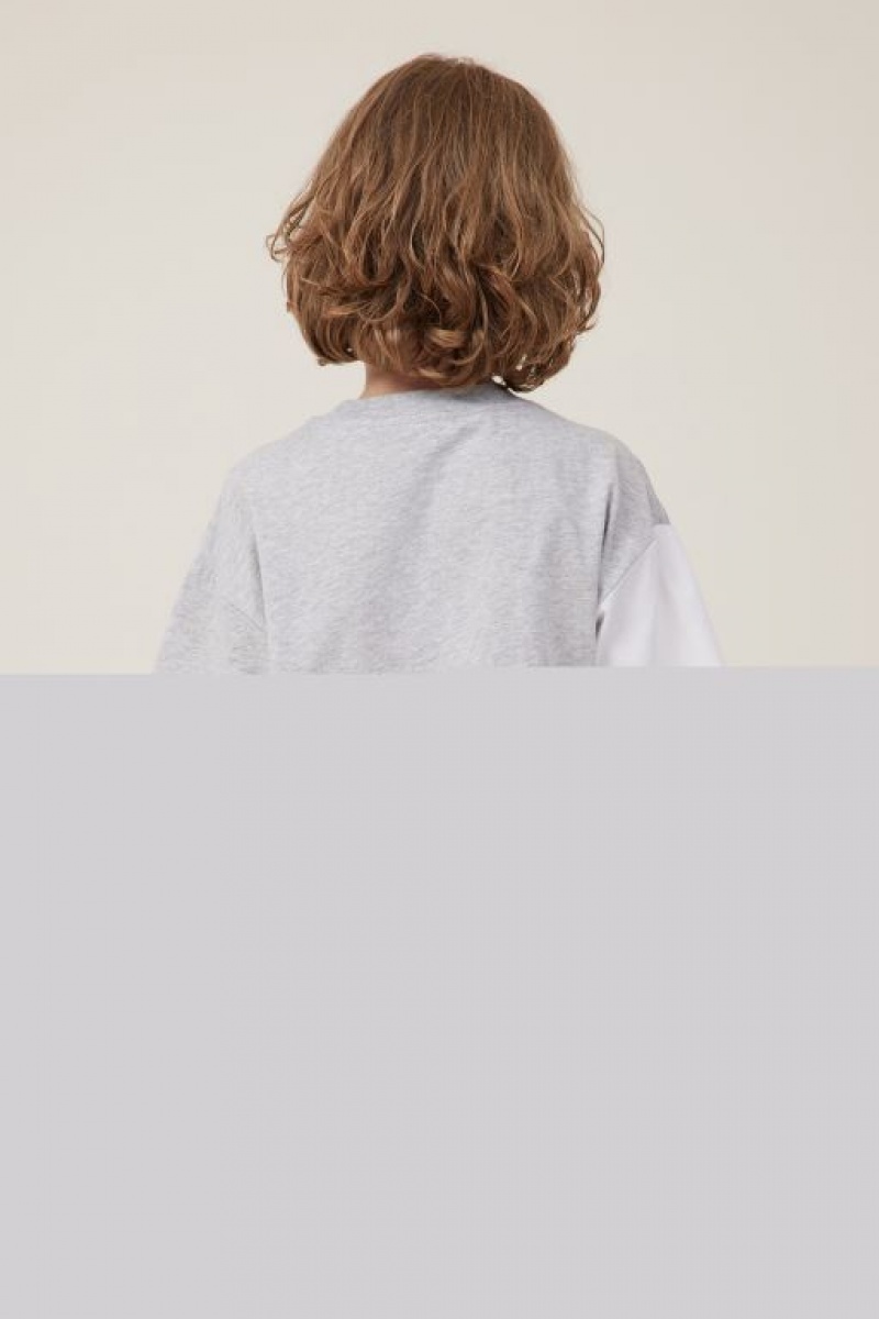 Cotton On License Drop Shoulder Short Sleeve Boys' T Shirts Grey | e7szwMsVU8L