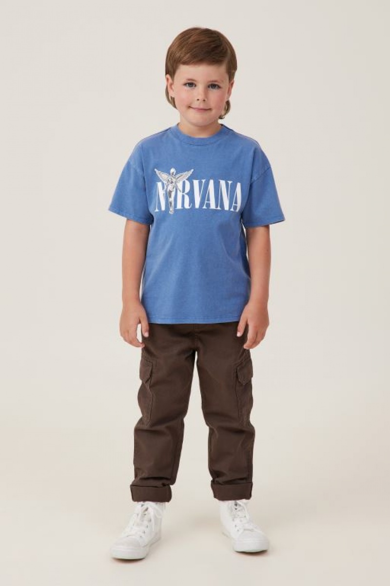Cotton On License Drop Shoulder Short Sleeve Boys' T Shirts Blue Wash | heDEH2Cr3qW