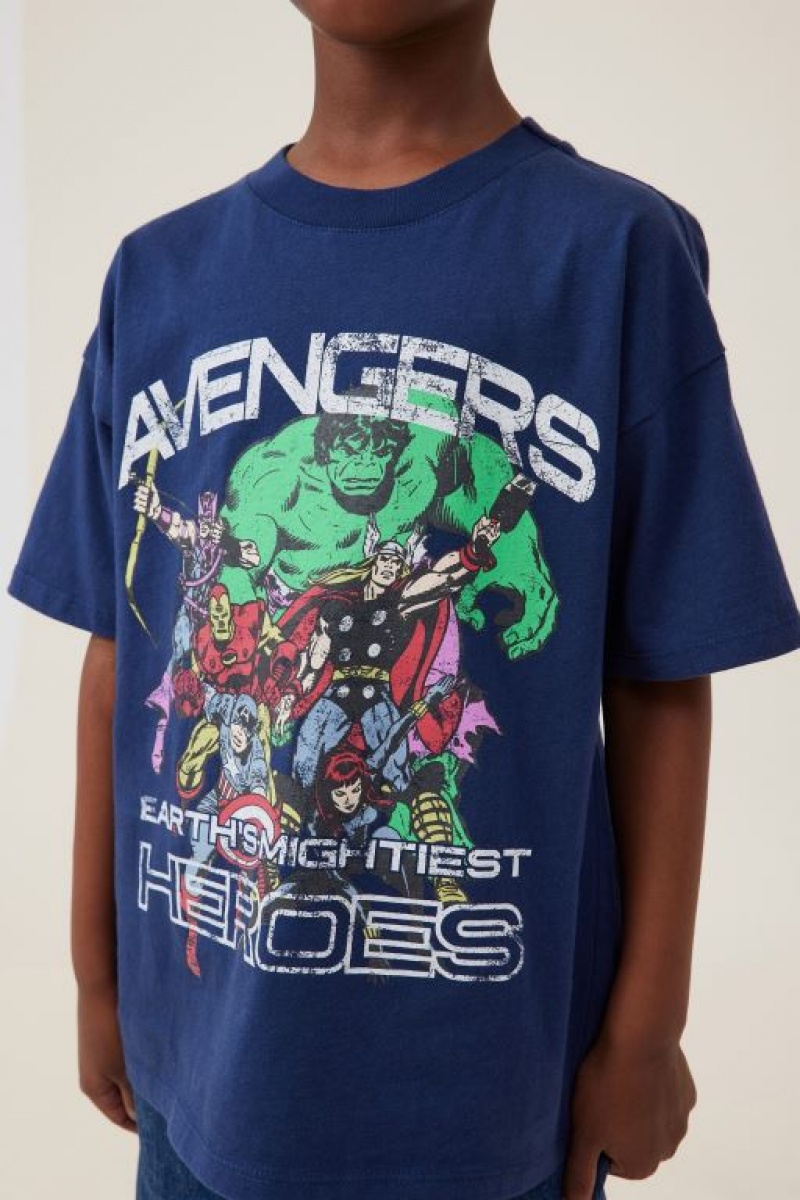 Cotton On License Drop Shoulder Short Sleeve Boys' T Shirts Navy | LBBdAgEad1J