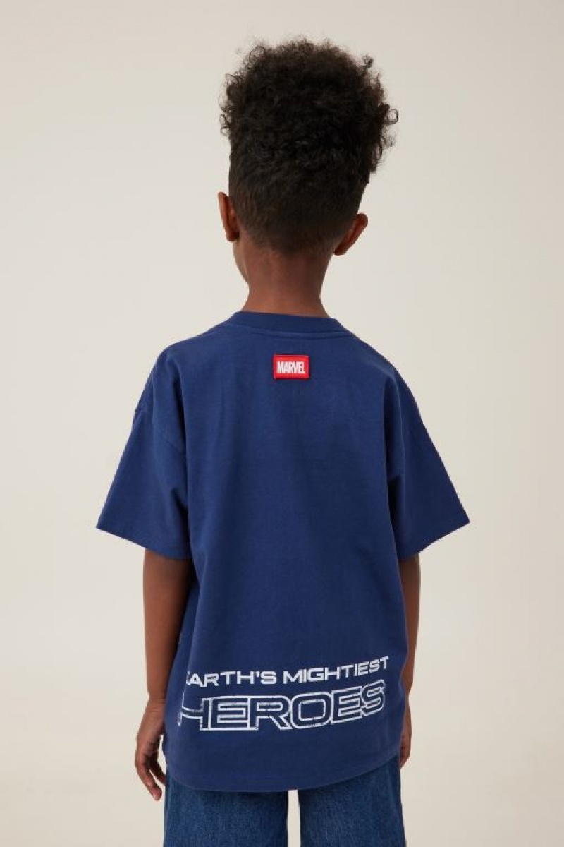 Cotton On License Drop Shoulder Short Sleeve Boys' T Shirts Navy | LBBdAgEad1J