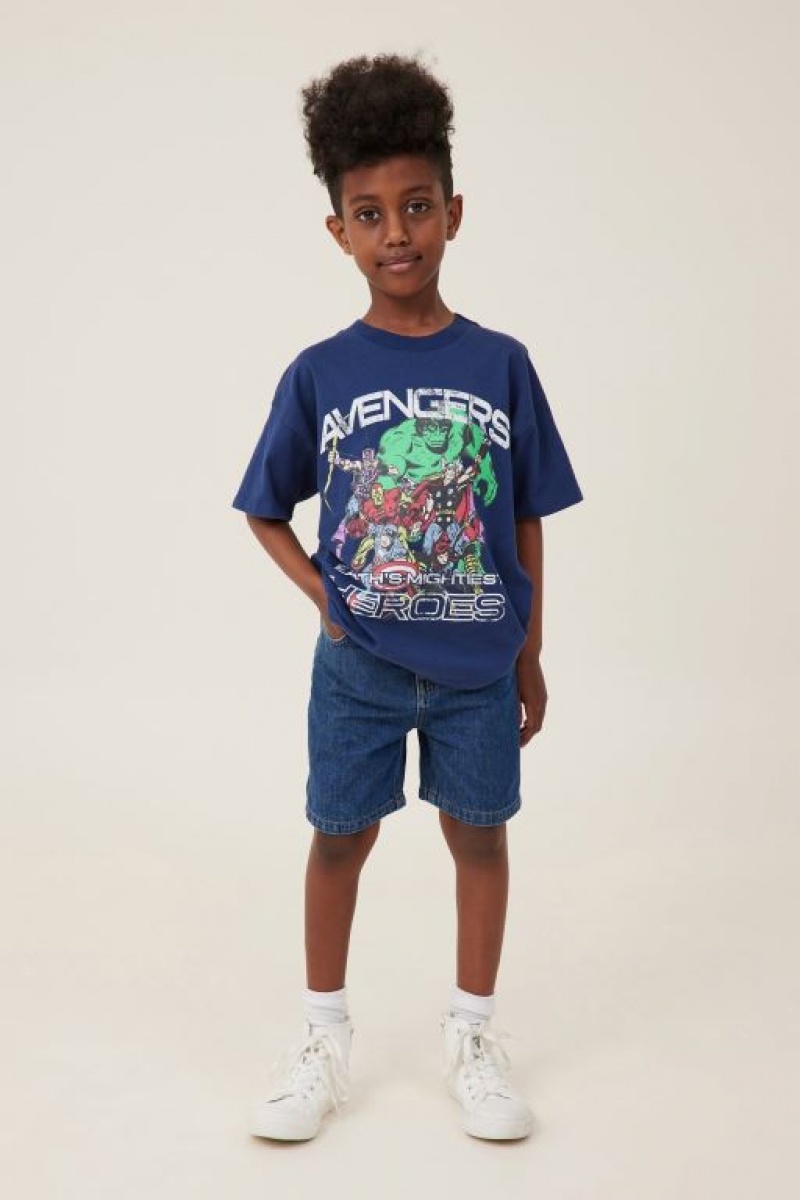 Cotton On License Drop Shoulder Short Sleeve Boys' T Shirts Navy | LBBdAgEad1J