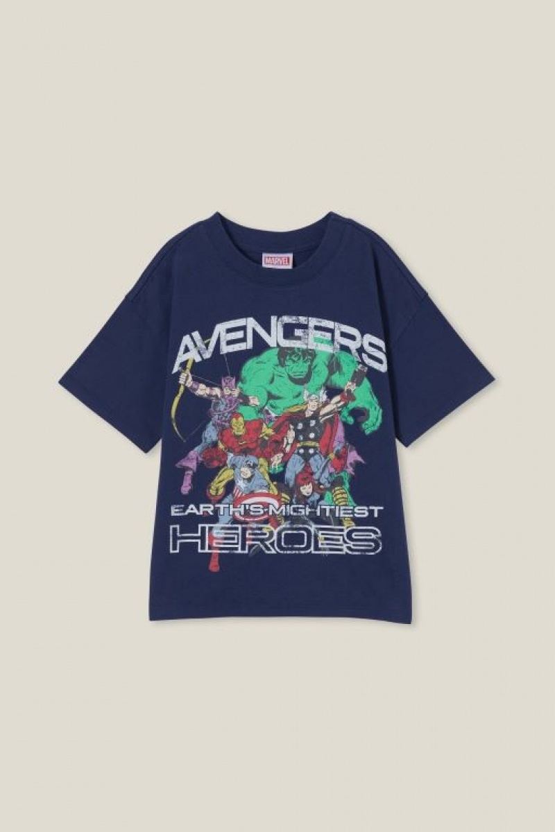 Cotton On License Drop Shoulder Short Sleeve Boys' T Shirts Navy | LBBdAgEad1J
