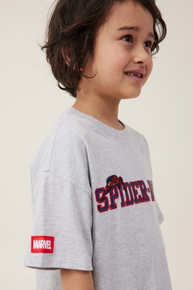 Cotton On License Drop Shoulder Short Sleeve Boys' T Shirts Grey | Qq59FyXMRI9