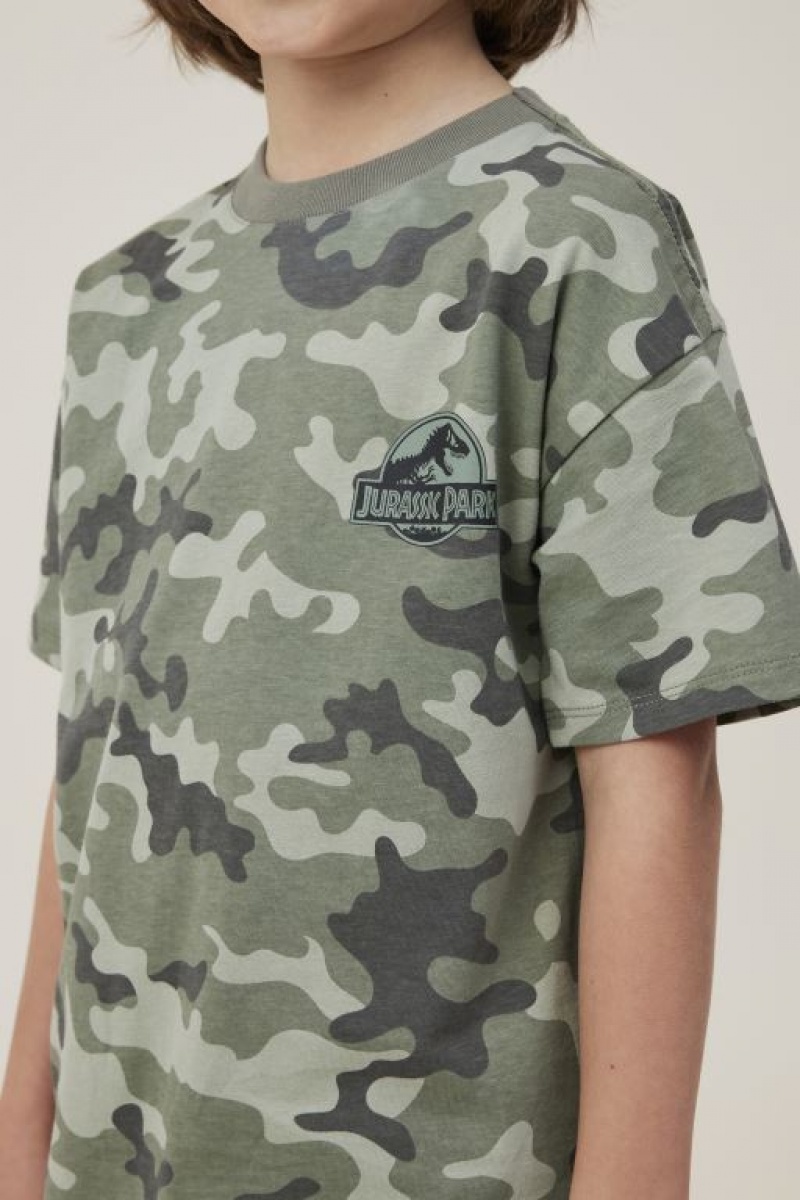 Cotton On License Drop Shoulder Short Sleeve Boys' T Shirts Camo | tI8dRZ3Q2hL