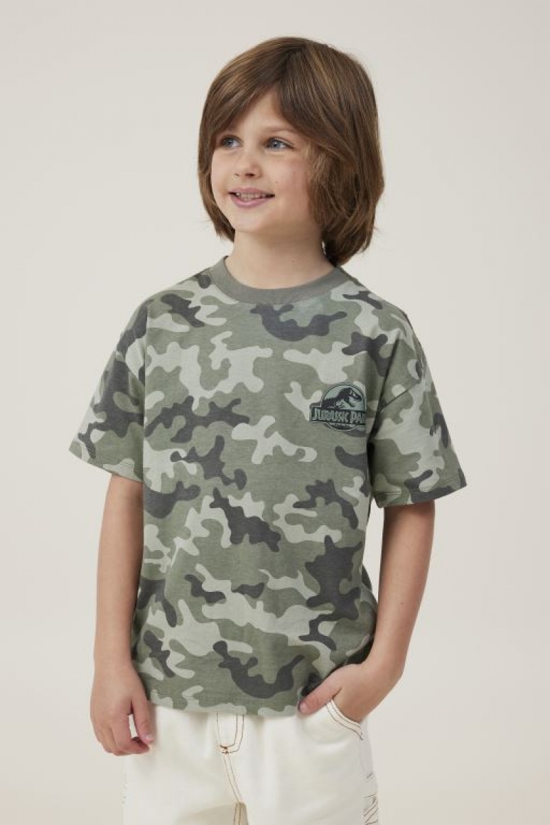 Cotton On License Drop Shoulder Short Sleeve Boys\' T Shirts Camo | tI8dRZ3Q2hL