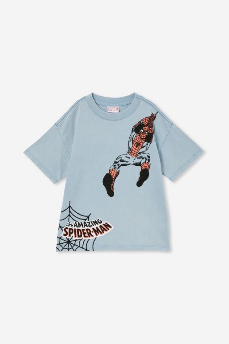 Cotton On License Drop Shoulder Short Sleeve Boys' T Shirts Blue | MV1PhTVfaxq
