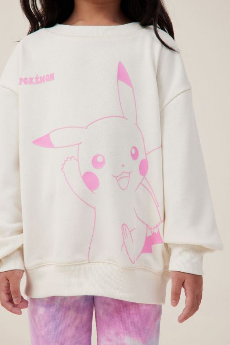 Cotton On License Dusty Crew Neck Girls' Fleece Light Yellow | myxgx68h2Ft