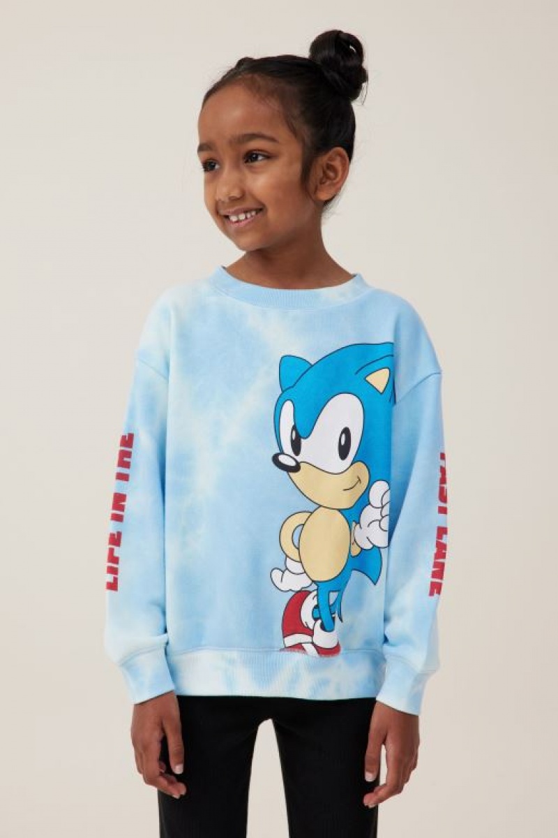 Cotton On License Dusty Crew Neck Girls\' Fleece Blue | A7K3Eiz8ghF