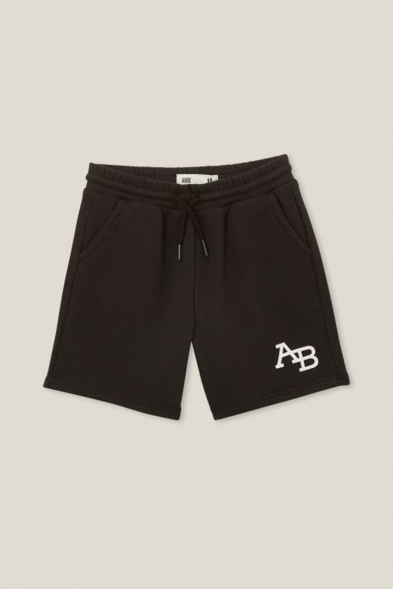 Cotton On License Fleece Boys\' Shorts Black | IClzBey3ugN