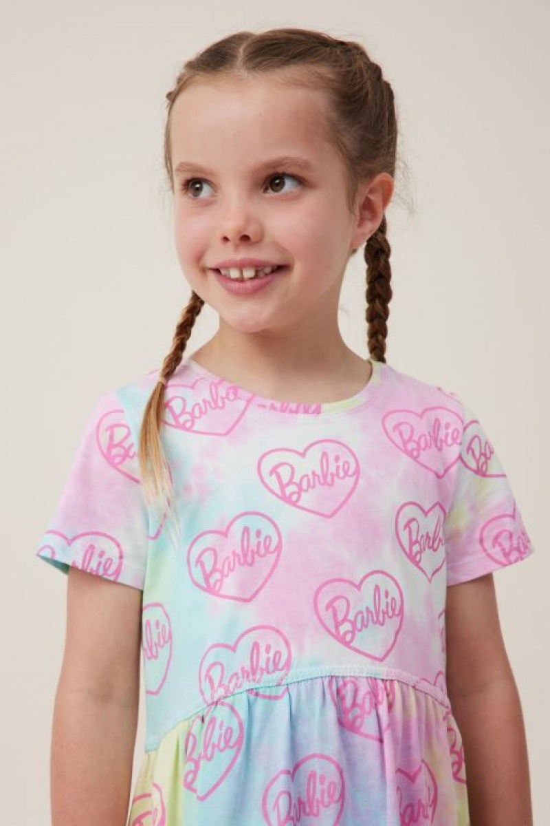 Cotton On License Freya Short Sleeve Girls' Dress Multicolor | 2gdA6QihitJ