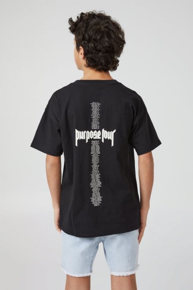 Cotton On License Quinn Short Sleeve Boys' T Shirts Black | PfTDSOJrqJG