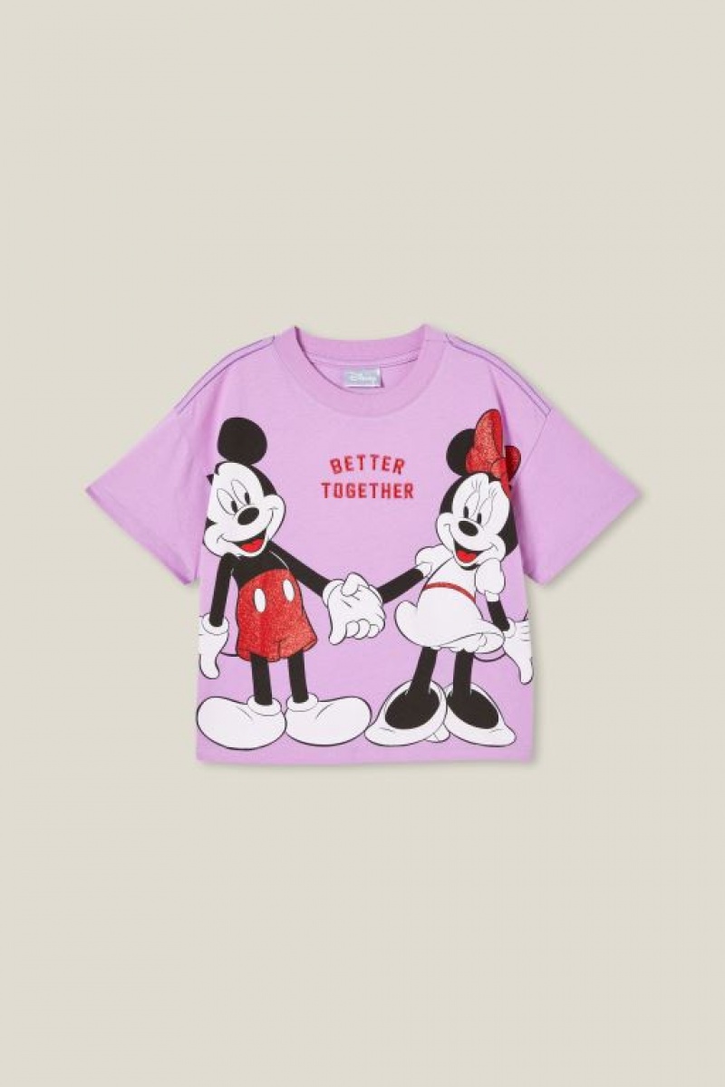 Cotton On License Short Sleeve - Personalised Girls' T Shirts Lavender | 7jfR29BrcwR