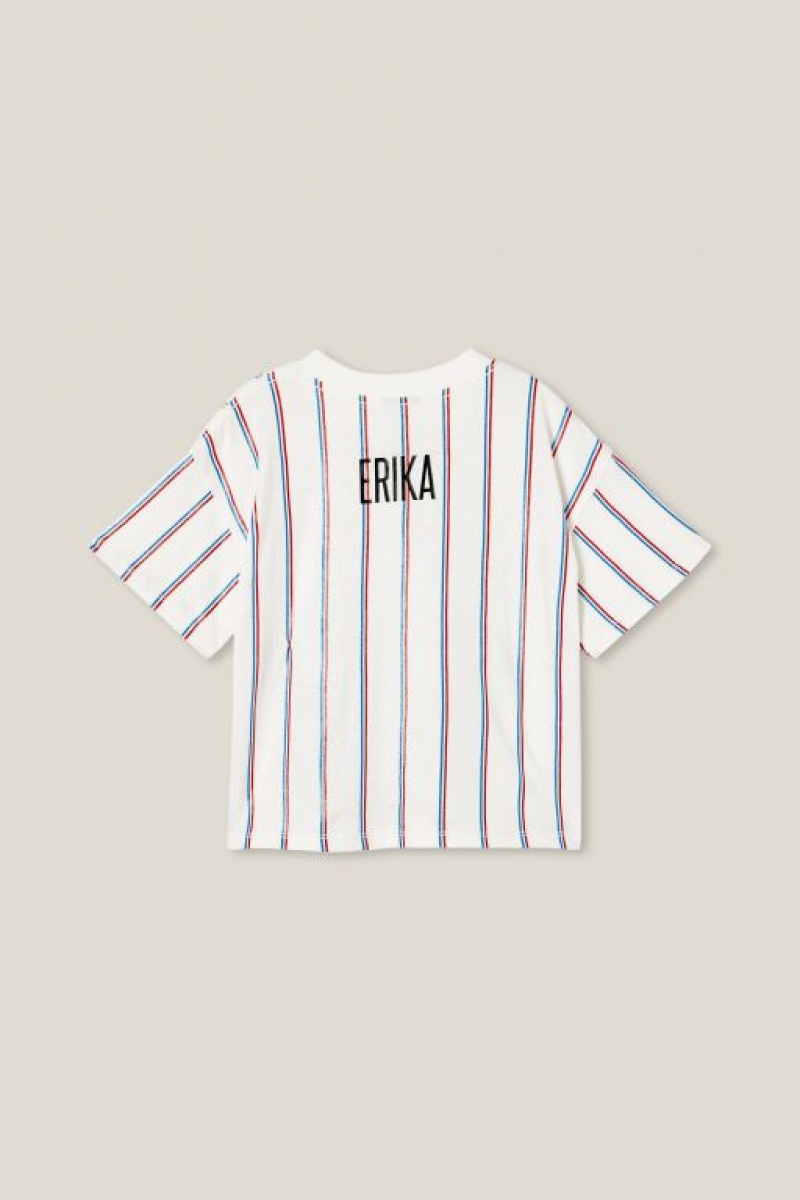Cotton On License Short Sleeve - Personalised Girls\' T Shirts Light Yellow Stripes | f5vTEW7h5Hw