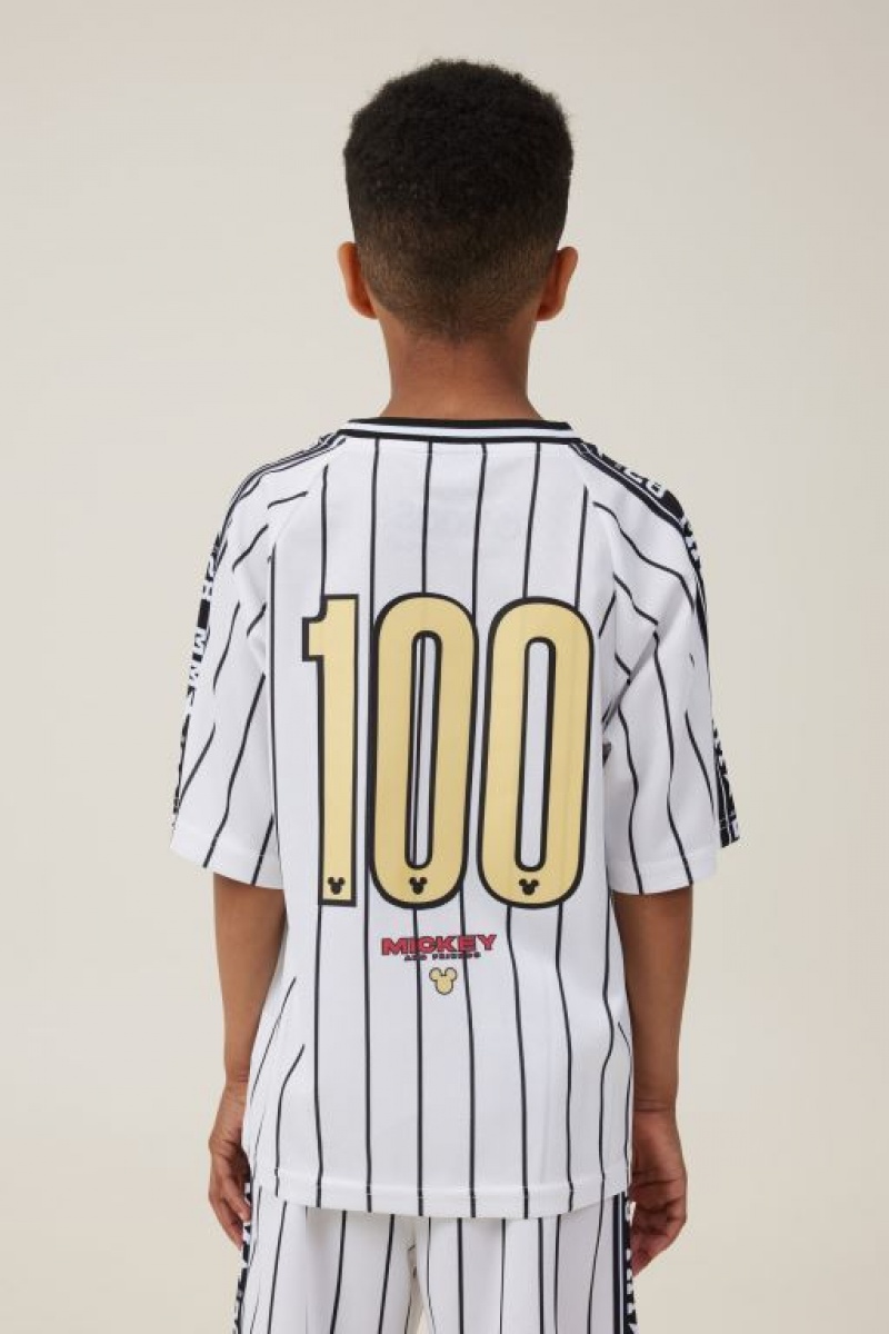 Cotton On License Soccer Jersey Boys' T Shirts Light Yellow Stripes | w7meDnbPE9m