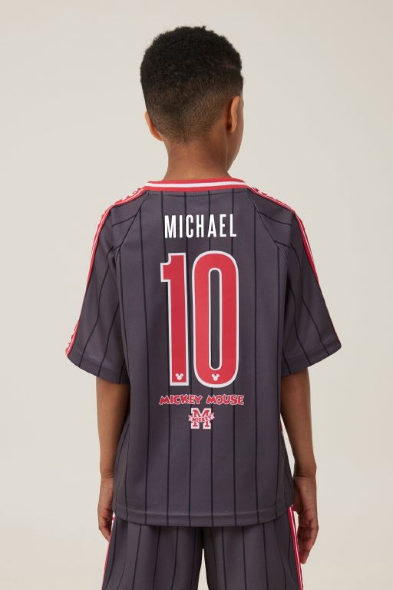 Cotton On License Soccer Jersey - Personalised Boys\' T Shirts Grey Stripes | JM43xzMytE6