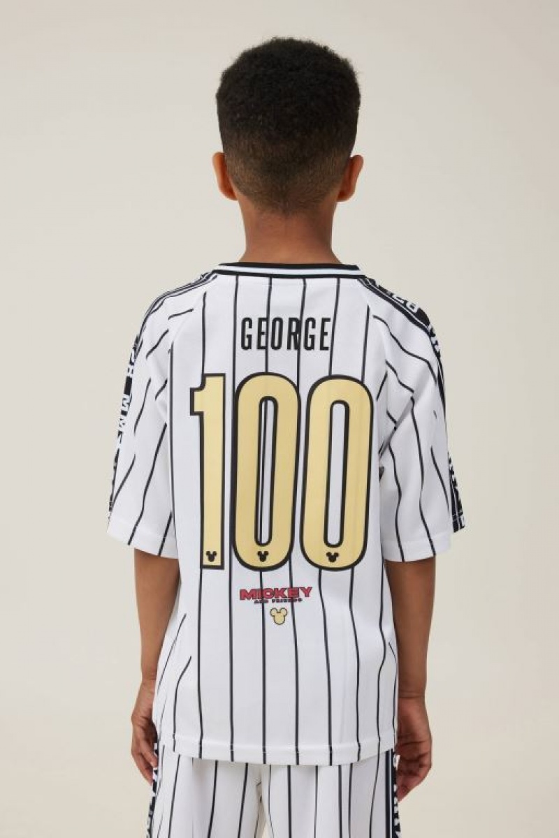 Cotton On License Soccer Jersey - Personalised Boys\' T Shirts Light Yellow Stripes | KvsaUjigbz2