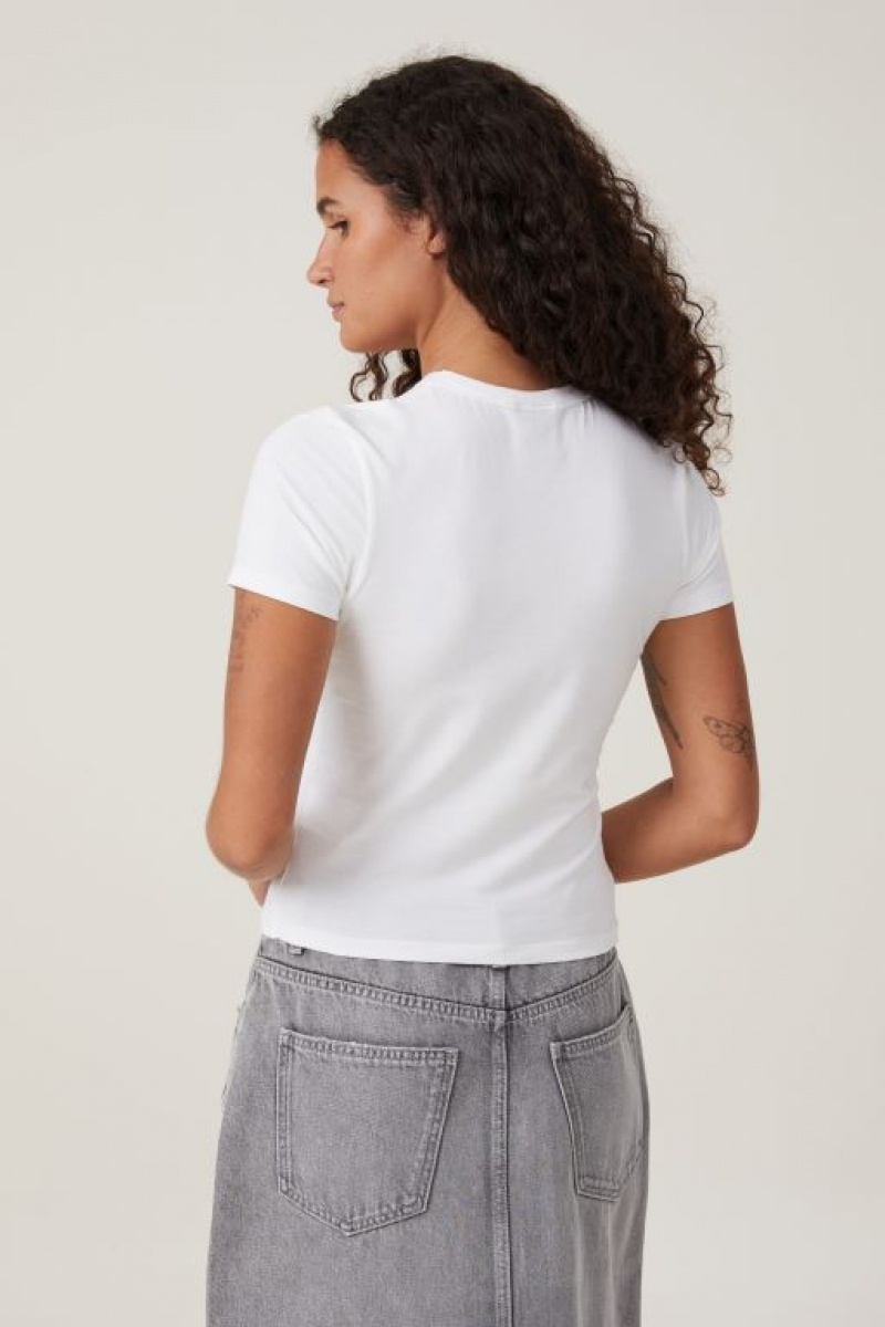 Cotton On Lightweight Longline License Women's Graphic T-Shirts White | 9yL4pNIEzoS