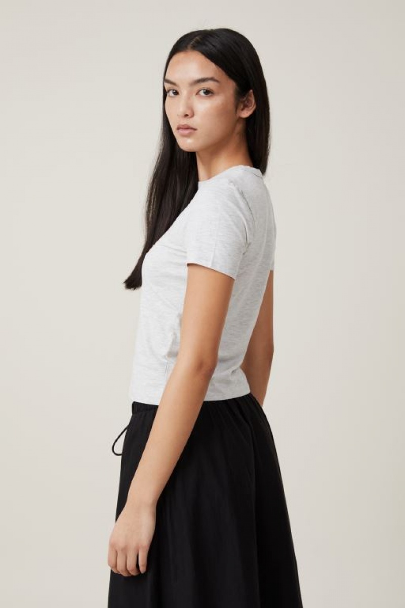 Cotton On Lightweight Longline License Women's Graphic T-Shirts Light Grey | qpJtl6Cxswc