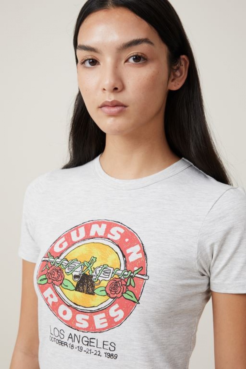 Cotton On Lightweight Longline License Women's Graphic T-Shirts Light Grey | qpJtl6Cxswc