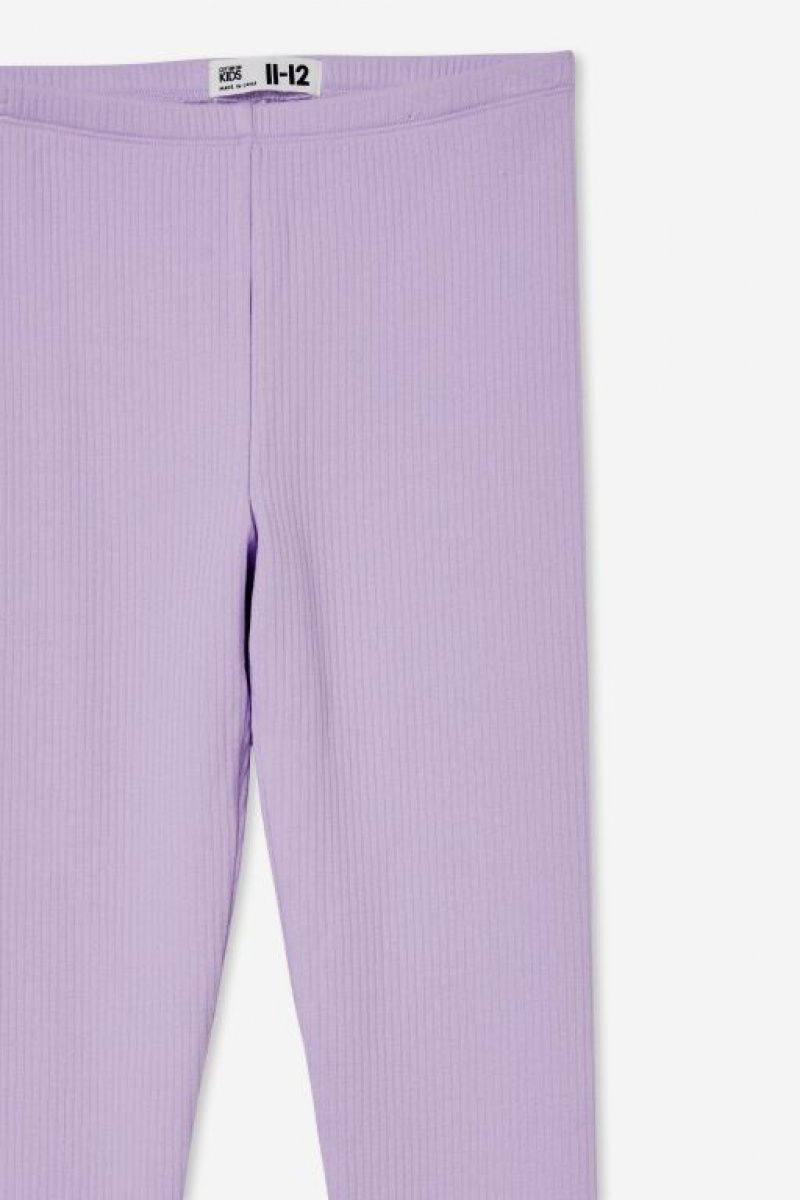 Cotton On Lola Fleece Girls' Leggings Purple | OPvMlqLlSZw