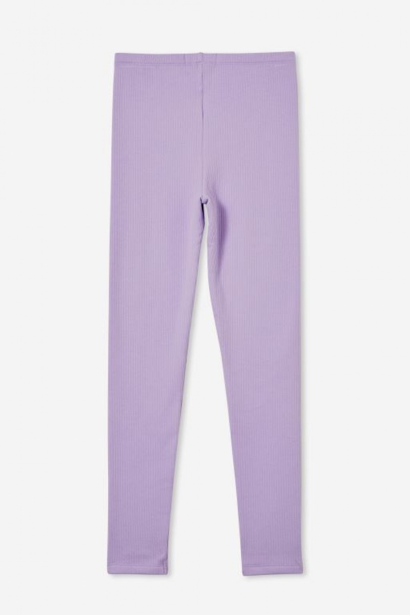 Cotton On Lola Fleece Girls' Leggings Purple | OPvMlqLlSZw