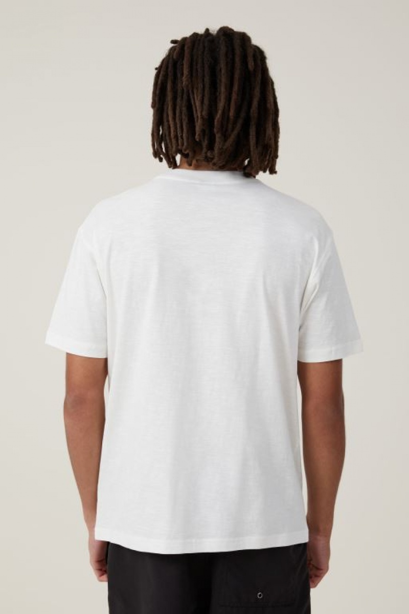 Cotton On Loose Fit Men's Graphic T-Shirts White | h9ajiUAq0ux