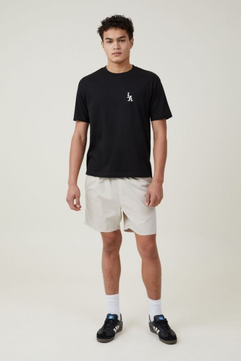 Cotton On Loose Fit Men's Graphic T-Shirts Black | 0CTE0RuTQaC