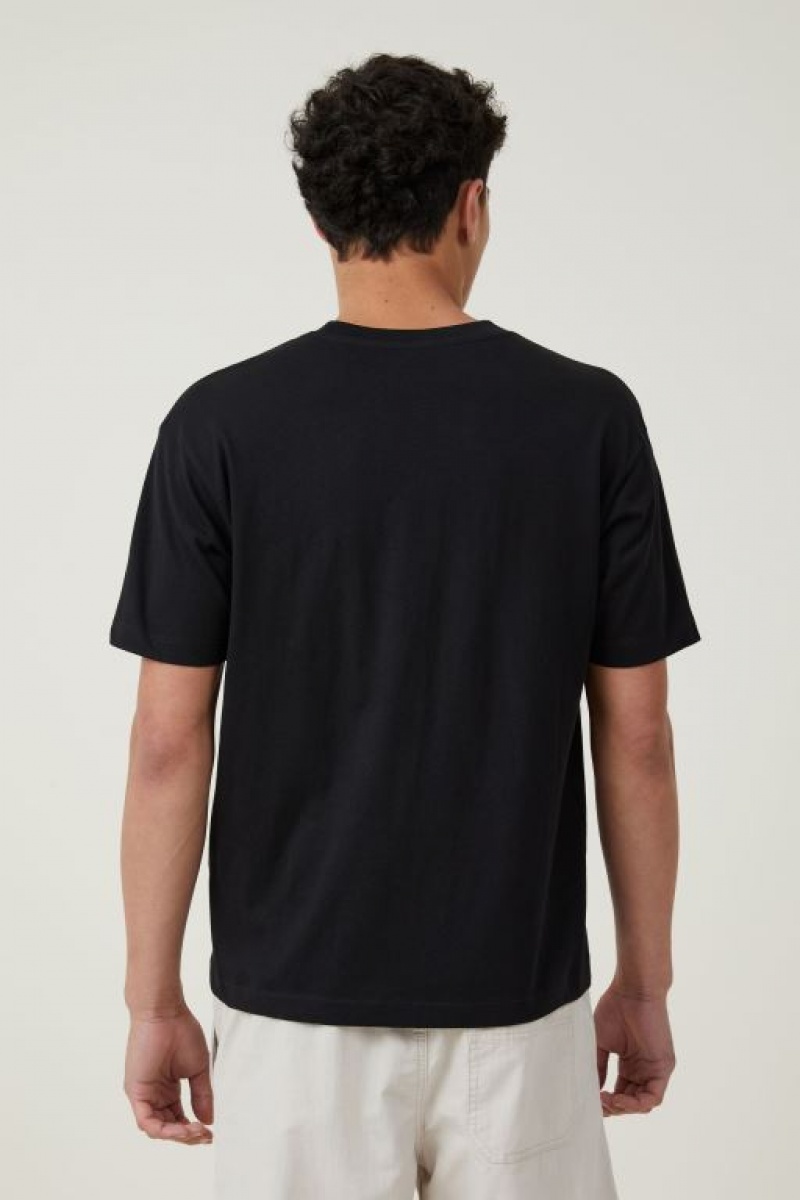 Cotton On Loose Fit Men's Graphic T-Shirts Black | 0CTE0RuTQaC