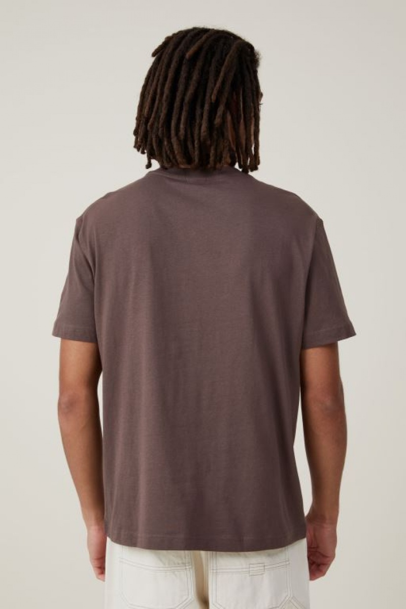 Cotton On Loose Fit Men's Graphic T-Shirts Chocolate | KCQ2nlXlnAB