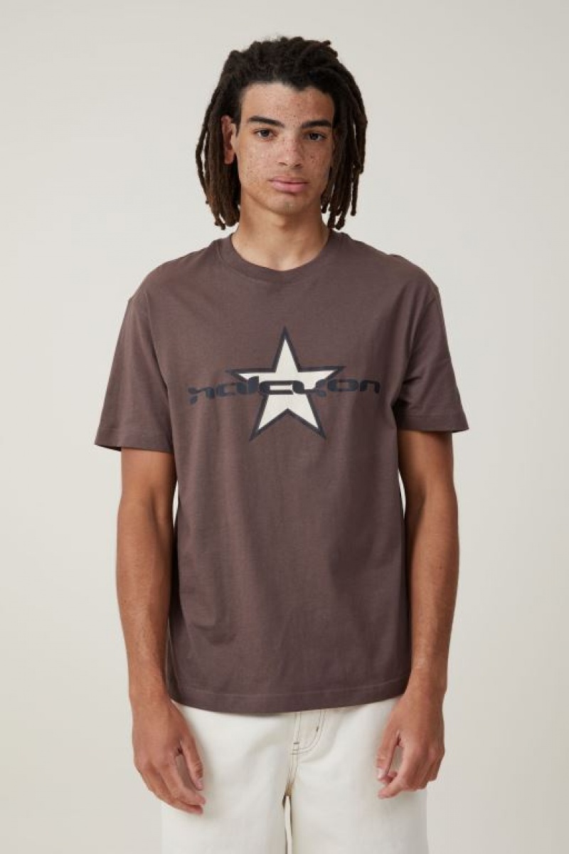 Cotton On Loose Fit Men\'s Graphic T-Shirts Chocolate | KCQ2nlXlnAB