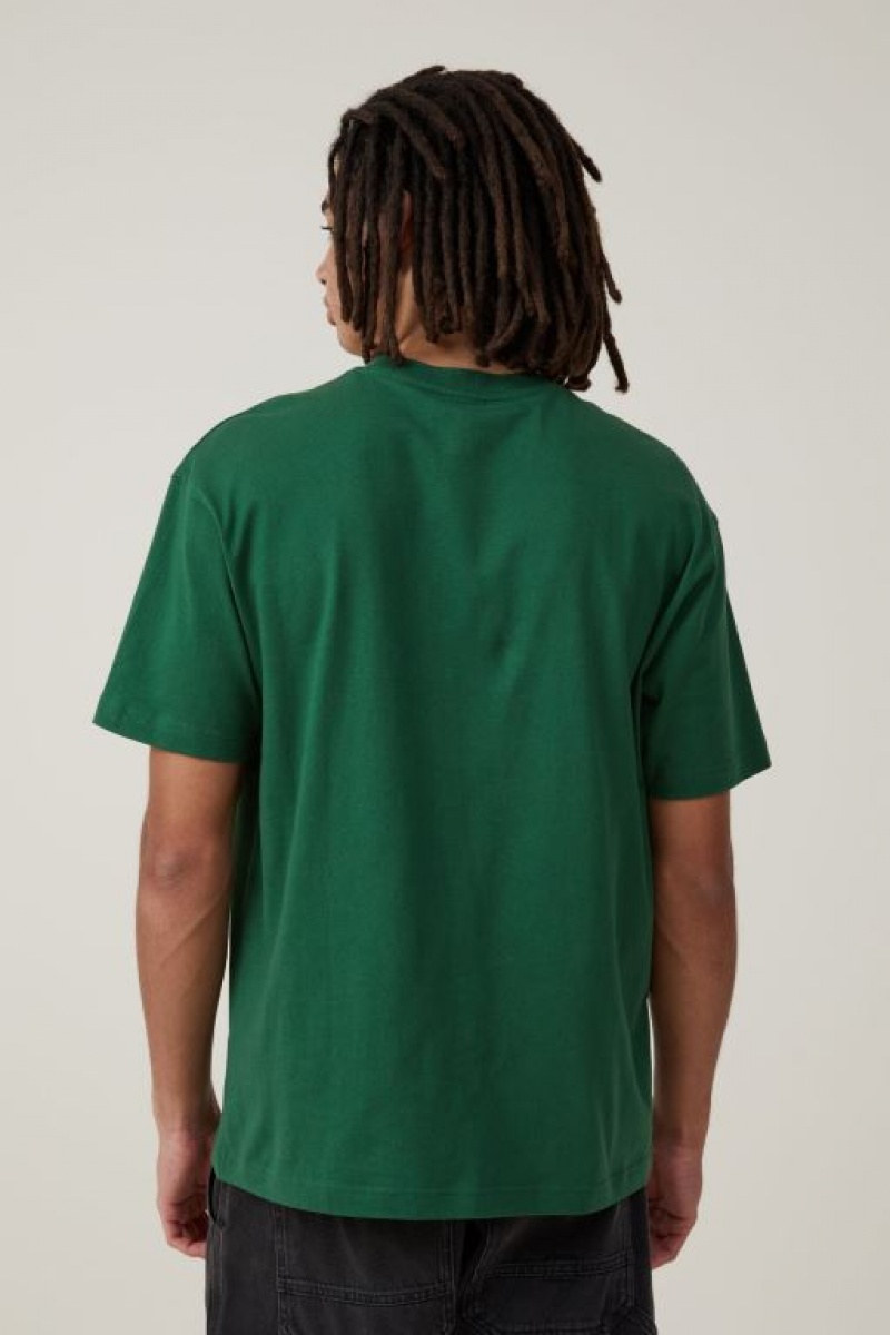 Cotton On Loose Fit Men's Graphic T-Shirts Green | w0SA3Vwjkne