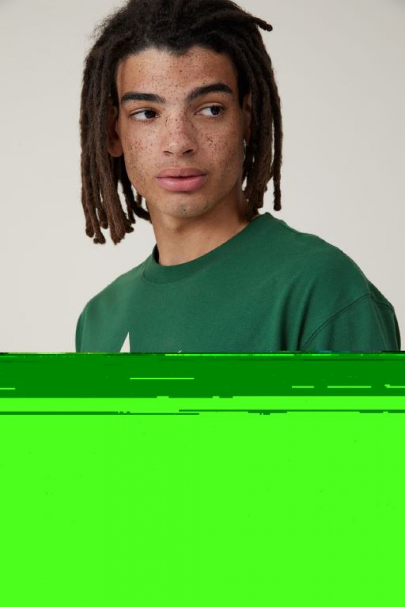 Cotton On Loose Fit Men's Graphic T-Shirts Green | w0SA3Vwjkne