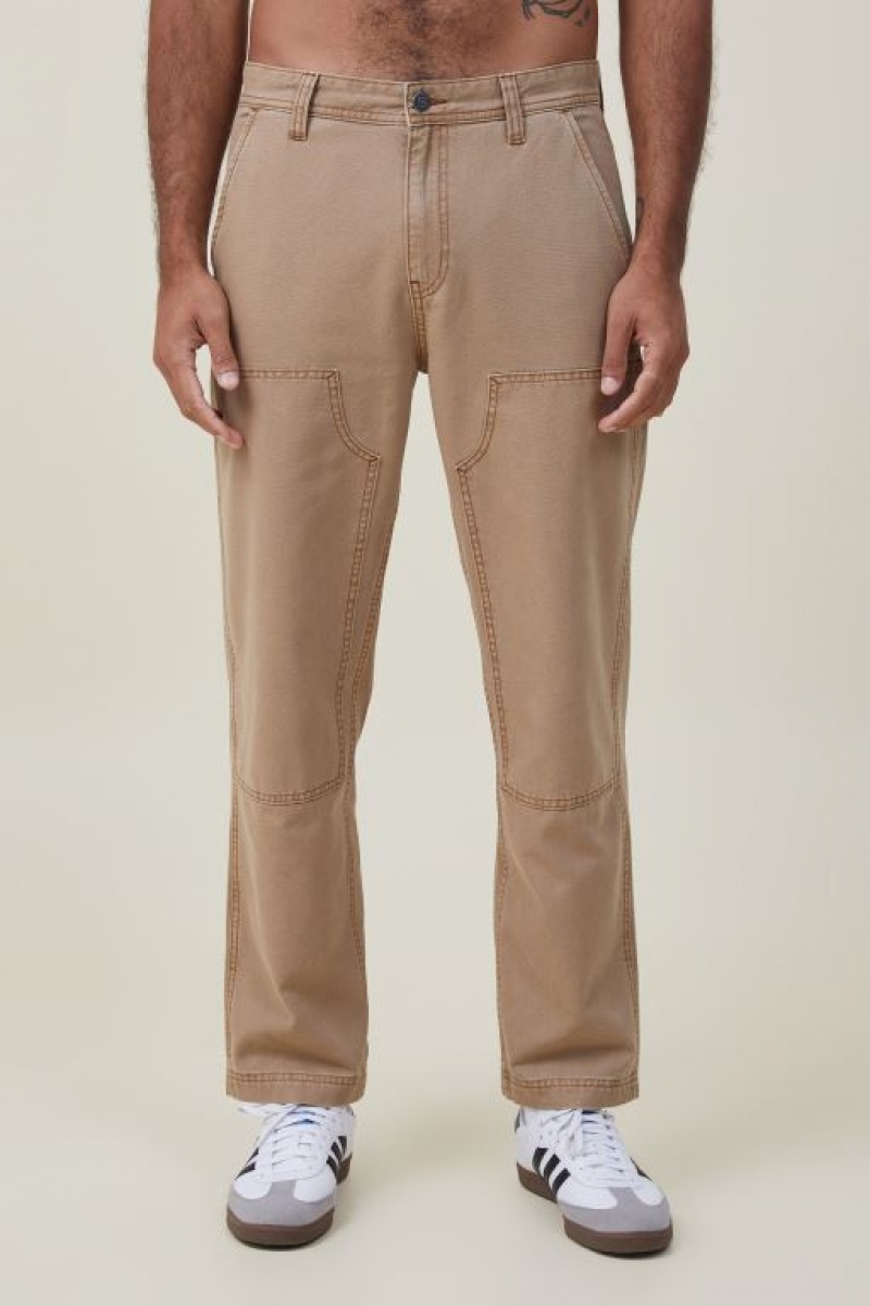 Cotton On Loose Fit Men's Pants Brown | Lxj5EARC7z1