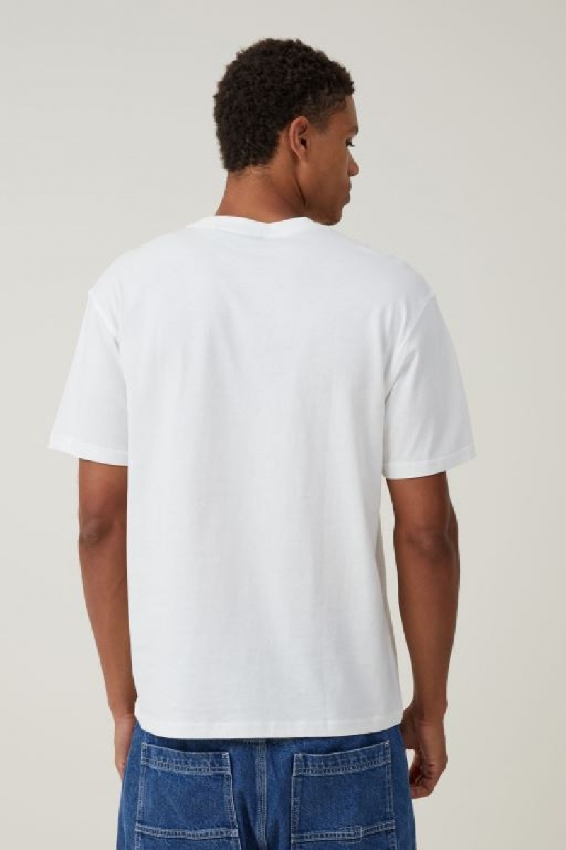 Cotton On Loose Fit Music Men's Graphic T-Shirts White | tVYgVysJC0K
