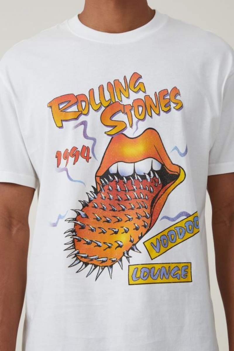 Cotton On Loose Fit Music Men's Graphic T-Shirts White | tVYgVysJC0K