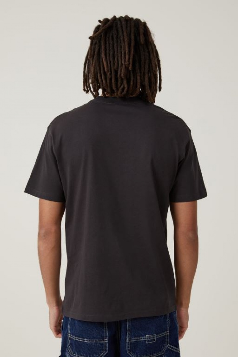 Cotton On Loose Fit Music Men's Graphic T-Shirts Black | uynR7VsGPGM